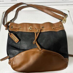 Tignanello 2 Tone Brown and Black Social Status Purse